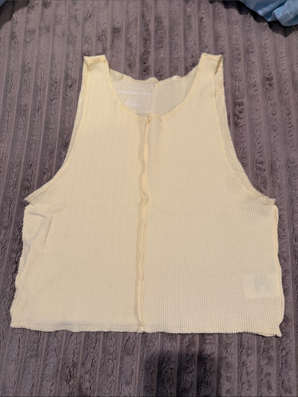 American Eagle Outfitters Light Yellow Ribbed Tank